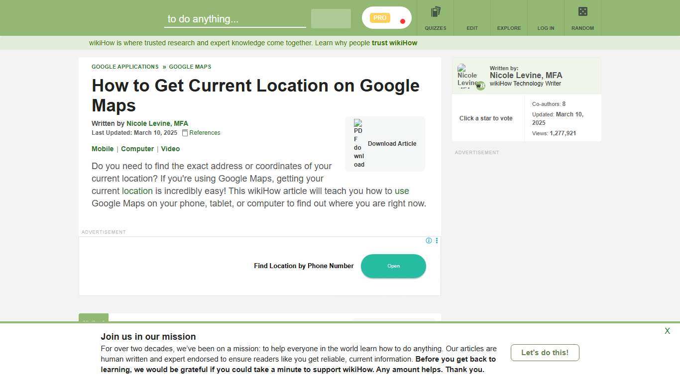 How to Get Current Location on Google Maps: 9 Steps