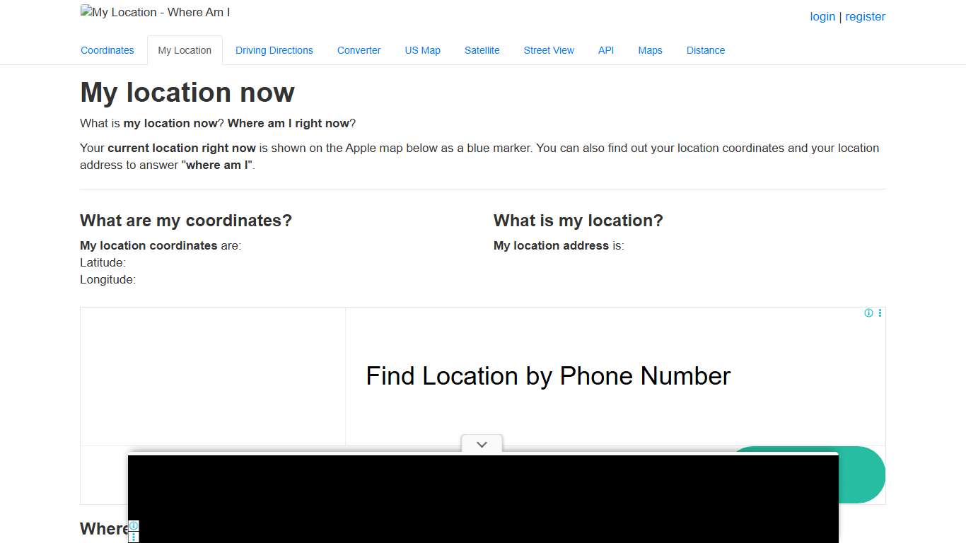 My Location - What is my current location? Where am I?